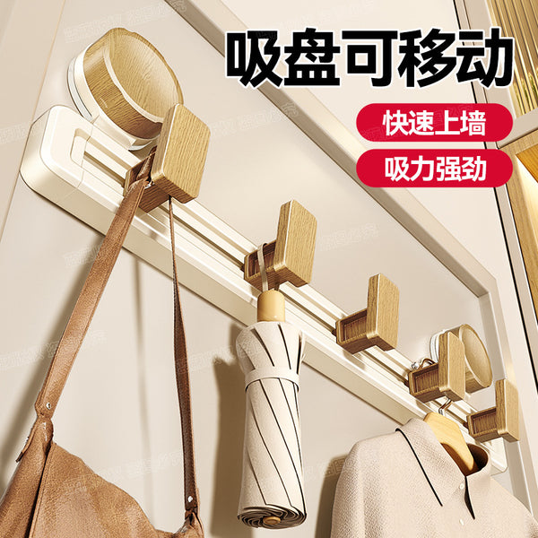 Vacuum suction cup, no punching of the coat hook, strong load-bearing door, hanging hanger behind the door, entrance door, clothes storage rack