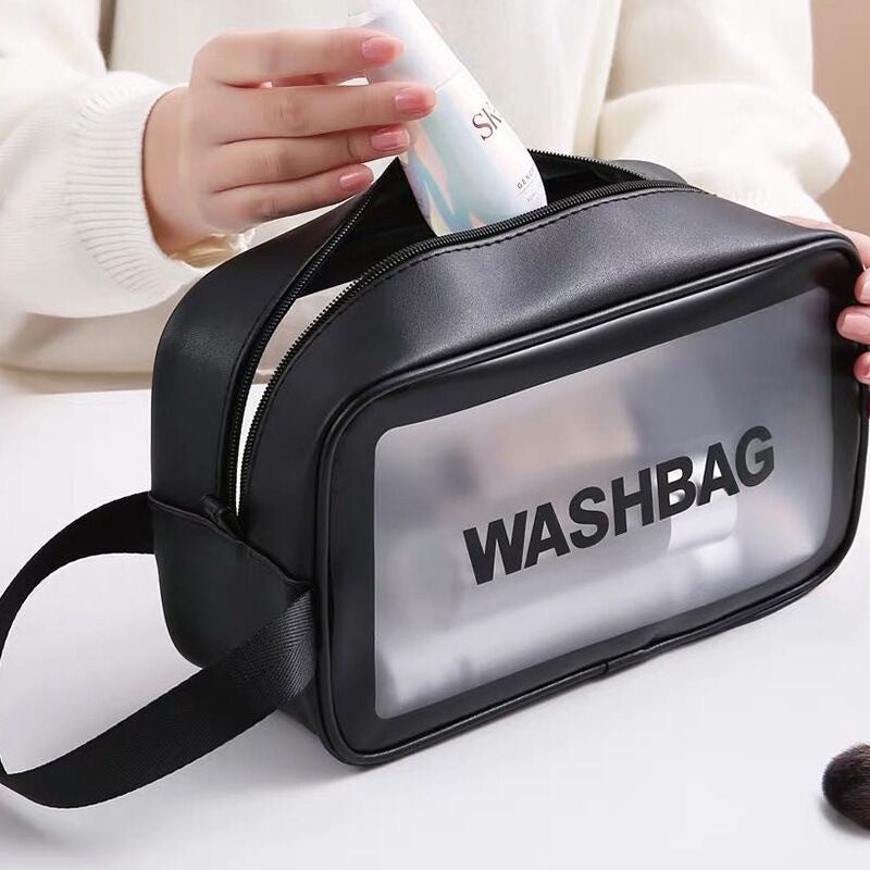 Wash storage bag Premium waterproof single-layer cosmetic bag Portable large-capacity transparent travel cosmetic storage bag