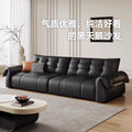 New arrival black swan sofa italian normcore leather art popular large and small apartment living room straight row combination leather sofa