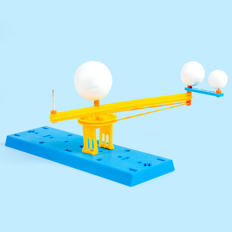 Science experiment DIY earth moon sun trisphere model earth sun moon technology small production steam set