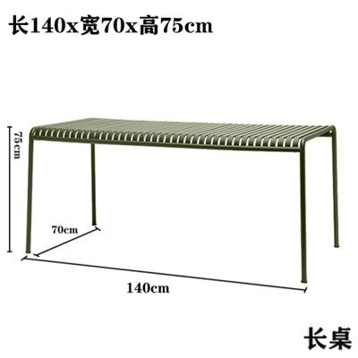 Outdoor casual table and chair set - minimalist patio balcony furniture - wrought iron outdoor table and chair set combination