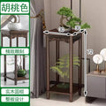 Pothos solid wood flower stand living room bedroom coffee table for homemovable small table sofa side table side cabinet extremely narrow coffee table stand
