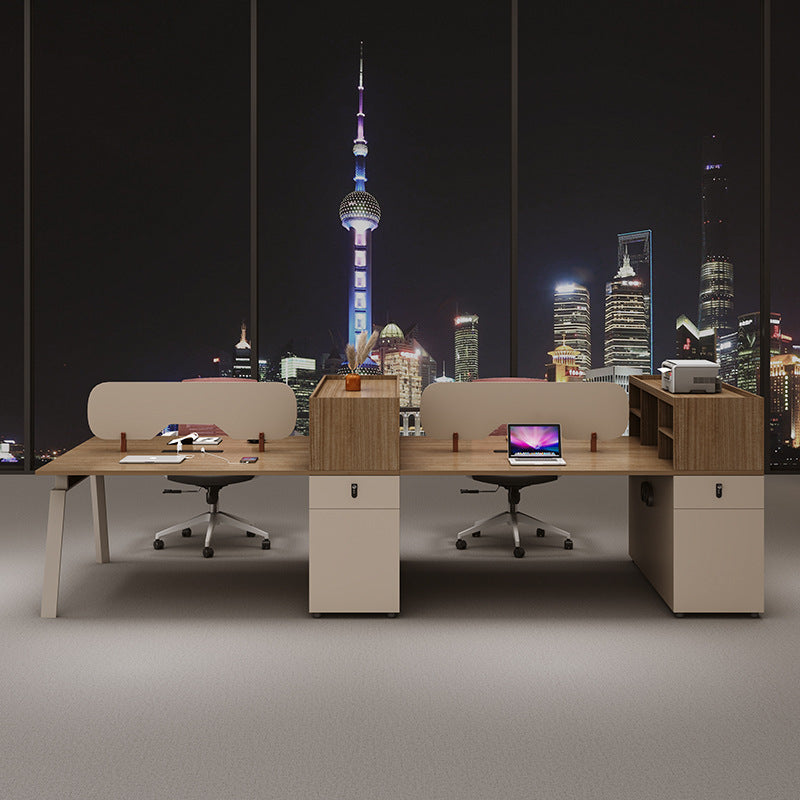 Saint li fashionable minimalist modern office desk employee workstation desk chair multi-person combination booth financial computer desk with
