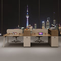Saint li fashionable minimalist modern office desk employee workstation desk chair multi-person combination booth financial computer desk with