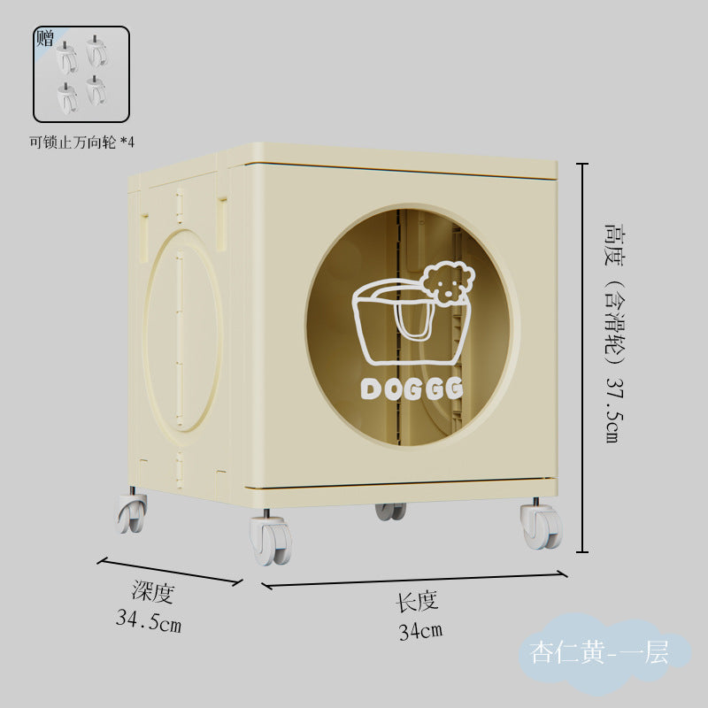 Multi-layer folding storage cabinet Large capacity household storage Simple storage box Bedroom living room sundries sorting rack