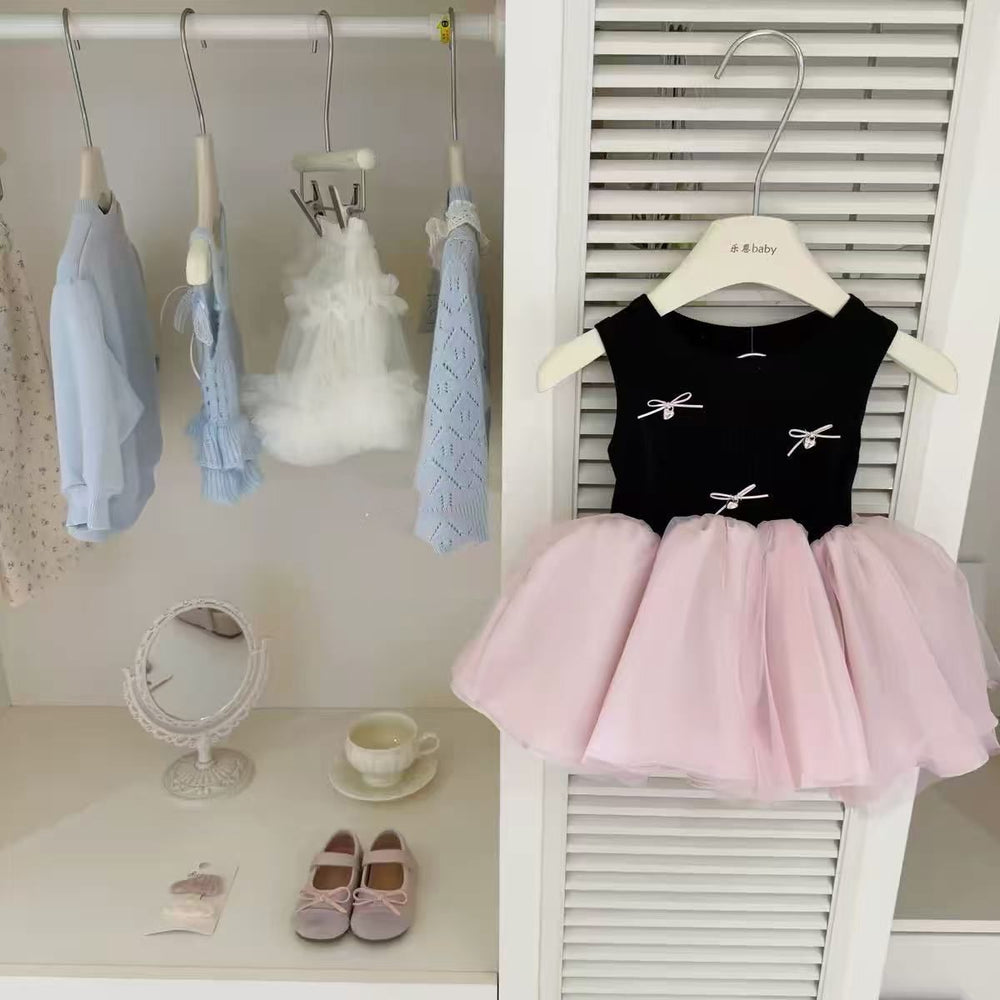 Baby summer romper dress - sweet & fluffy mesh bodysuit dress for baby girls - perfect for full month celebration, 100-day party, first birthday, and summer wear
