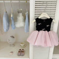 Baby summer romper dress - sweet & fluffy mesh bodysuit dress for baby girls - perfect for full month celebration, 100-day party, first birthday, and summer wear