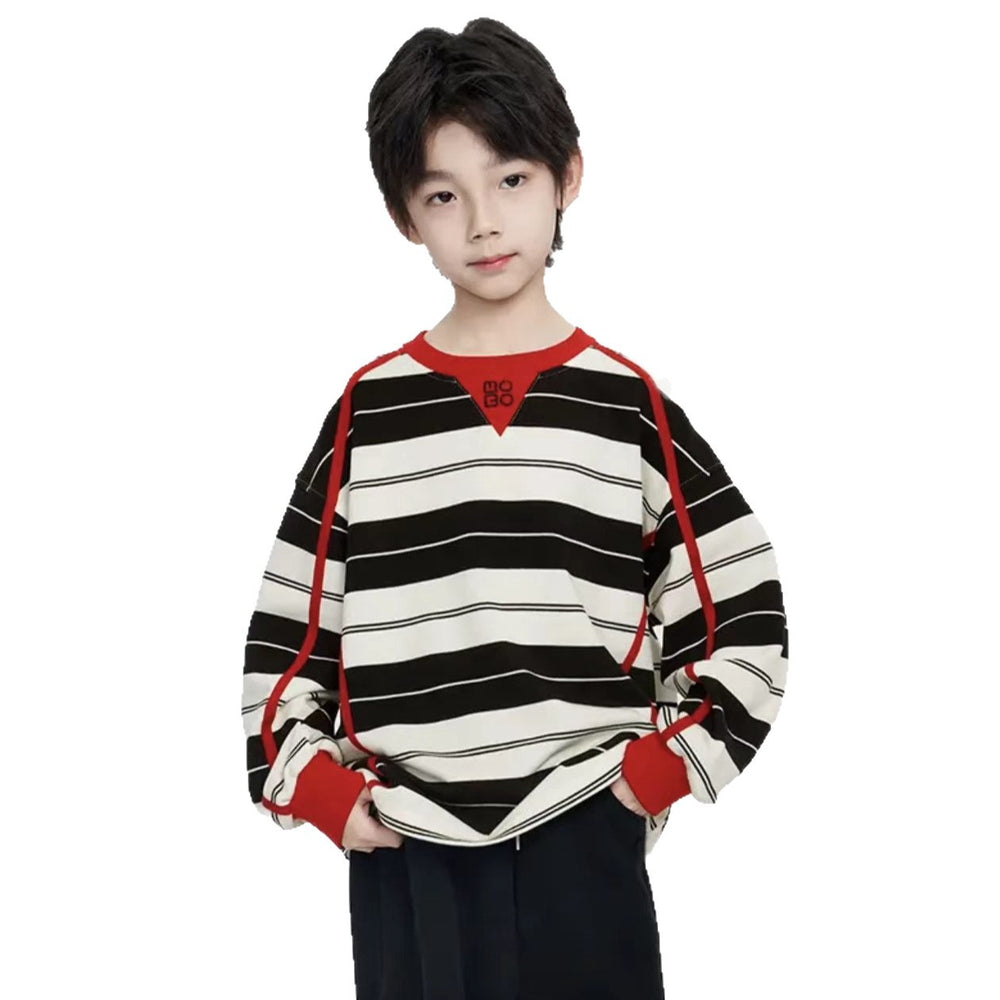 new spring striped sweater: designer american style long sleeve patchwork t-shirt pullover - trendy striped fashion base layer
