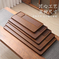 Solid wood tea tray, starting from one piece, for home, one piece, rectangular, casual office, dry tea table, kung fu style, with drainage