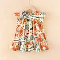 Spring sweet girls' and boys' cartoon print cotton a-line dress - wholesale & dropshipping available