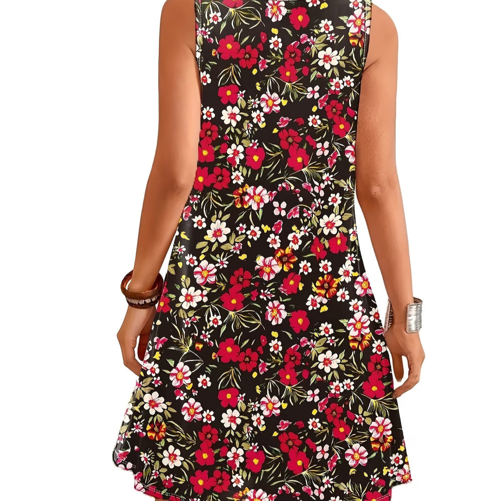 wholesale women's short-sleeved dresses, fashionable women's dresses for spring, summer, and autumn, new cross-border printed designs