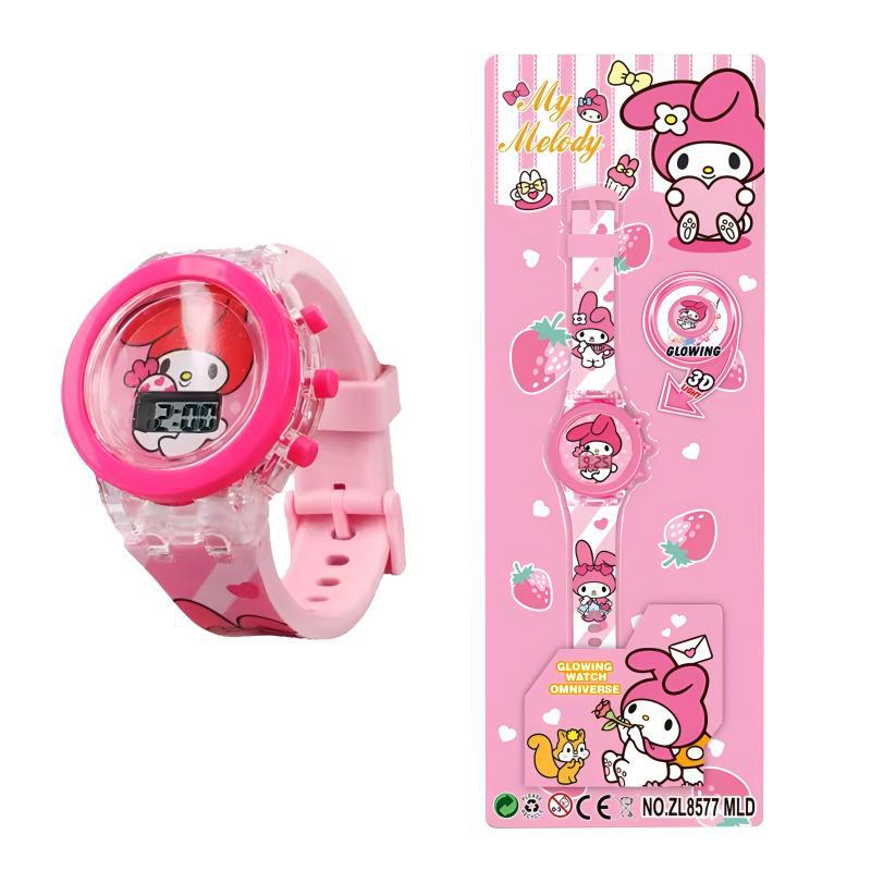 Wholesale children's luminous glow-in-the-dark cute cartoon electronic quartz watches - perfect for elementary school students and kindergarten toys