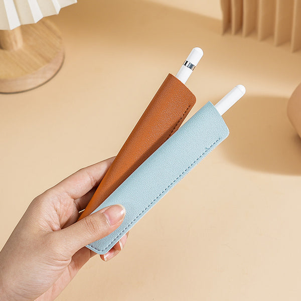 Spot wholesale pen protective cover leather pen cover soft leather business gift printable logo leather ballpoint pen cover