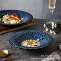 Japanese retro kiln-change high-value western food soup plate business hotel restaurant high-grade creative straw hat plate deep plate