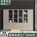 Wooden file cabinet storage cabinet floor standing tall cabinet office document cabinet financial lockable filing cabinet two doors