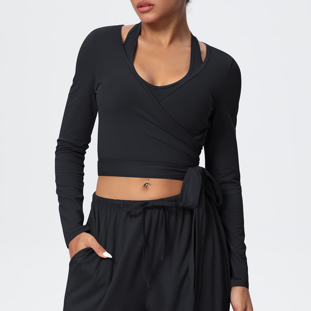 New arrival: solid color brushed microfiber breathable high-stretch yoga set - 3-piece workout outfit for running, fitness, and yoga