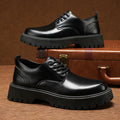 Men's leather derby shoes - business casual, spring collection, chunky sole, height increasing, trendy & comfortable