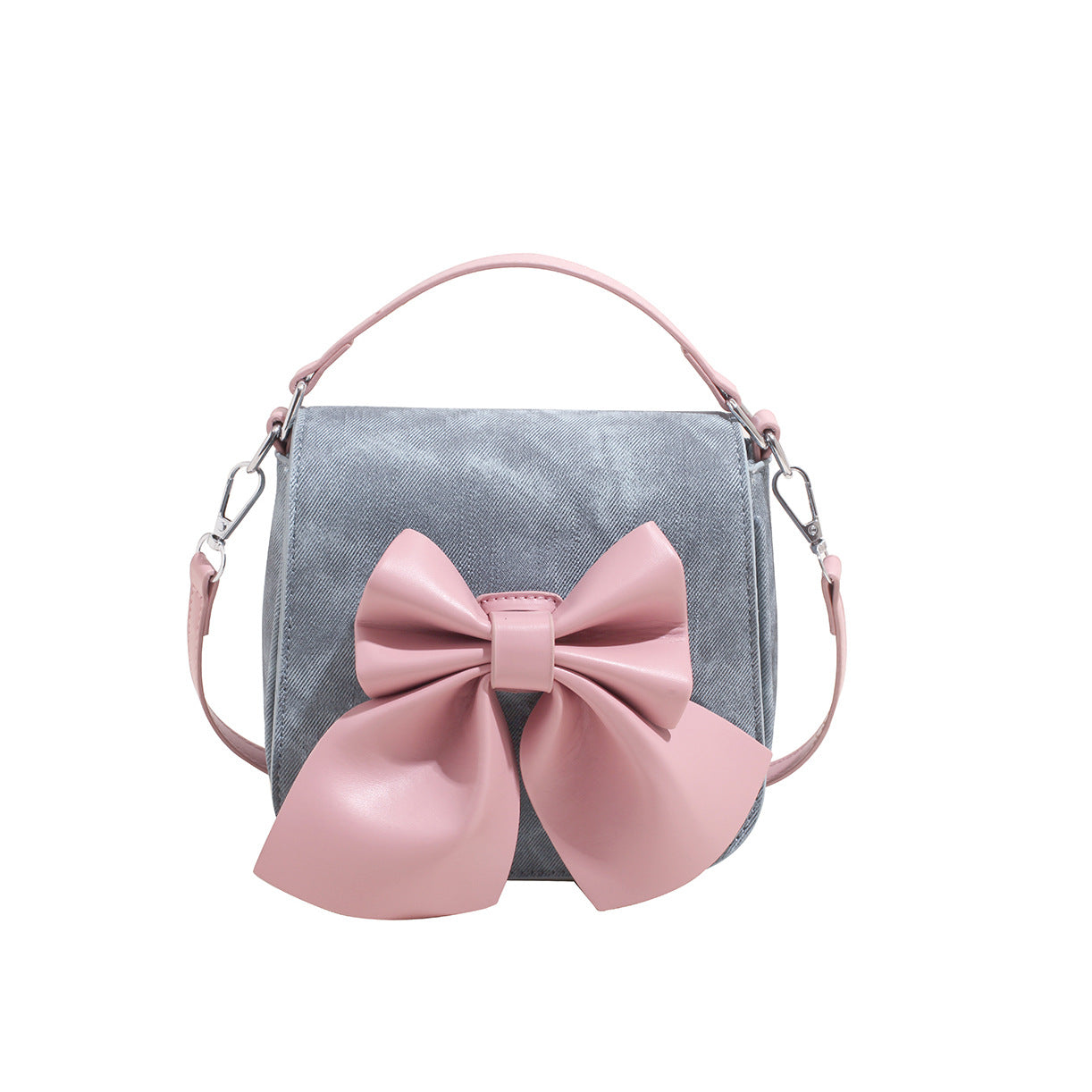 Foreign trade cute girl bow bag women's 2025 summer new versatile casual small square bag shoulder messenger bag
