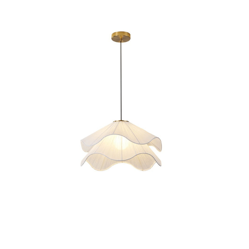 French cream style double layer pleated skirt petal chandelier nordic ins style restaurant bedroom b&b atmosphere