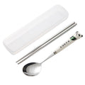 White panda two-piece set (spoon and chopsticks)