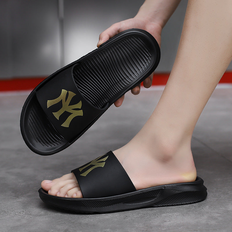 跨境男士拖鞋夏季踩屎感47码外穿一字拖外贸运动沙滩拖鞋一件批发