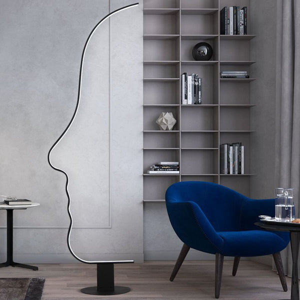 LED Nordic face art floor lamp simple living room sofa decorative bedside lamp light luxury creative bedroom