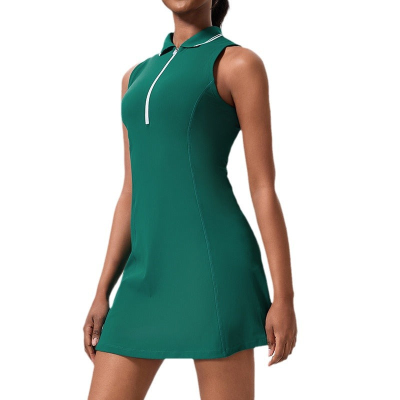 tennis skirt, fitness running, short-sleeved, high-waisted, outdoor badminton, golf sports skirt, shipped within 48 hours