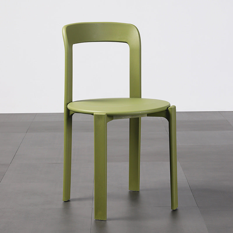Nordic plastic chair - thickened, stackable dining chair for restaurants, cafes, indoor/outdoor use - dopamine backrest dining chair