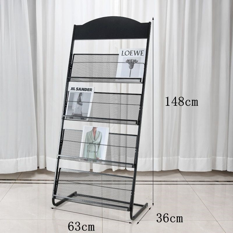 Floor magazine rack, newspaper rack, book rack, display rack, promotional material rack, single page rack, storage rack