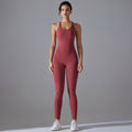 fashion butt lifting yoga clothes, quick-drying tight running sports cross-back, no embarrassing line fitness jumpsuit