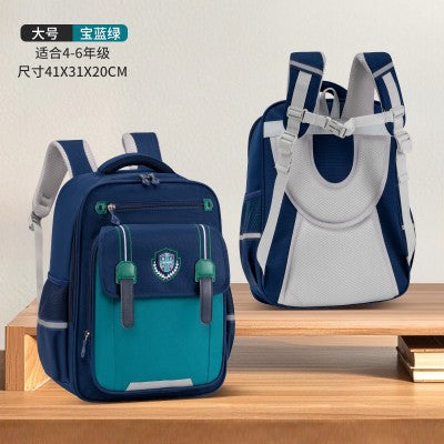 New primary school students British style children's school bag, boys and girls 1--6th grade large capacity lightweight weight backpack
