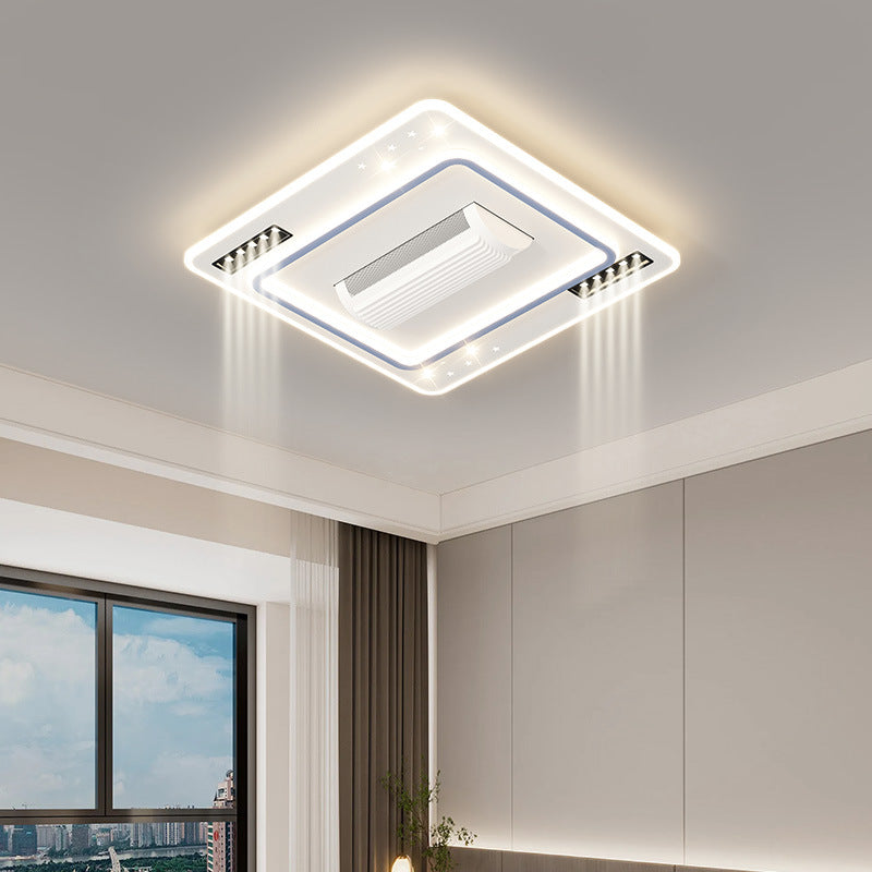 [Strict selection] 2025 new led ceiling light high-end integrated bladeless fan light bedroom silent ceiling fan light