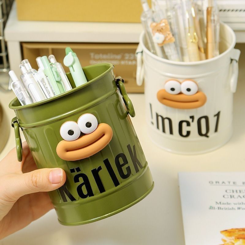 Trending novelty pen holder - large capacity student desk organizer - perfect for girls, office, kids, and boys - light luxury, high-end design