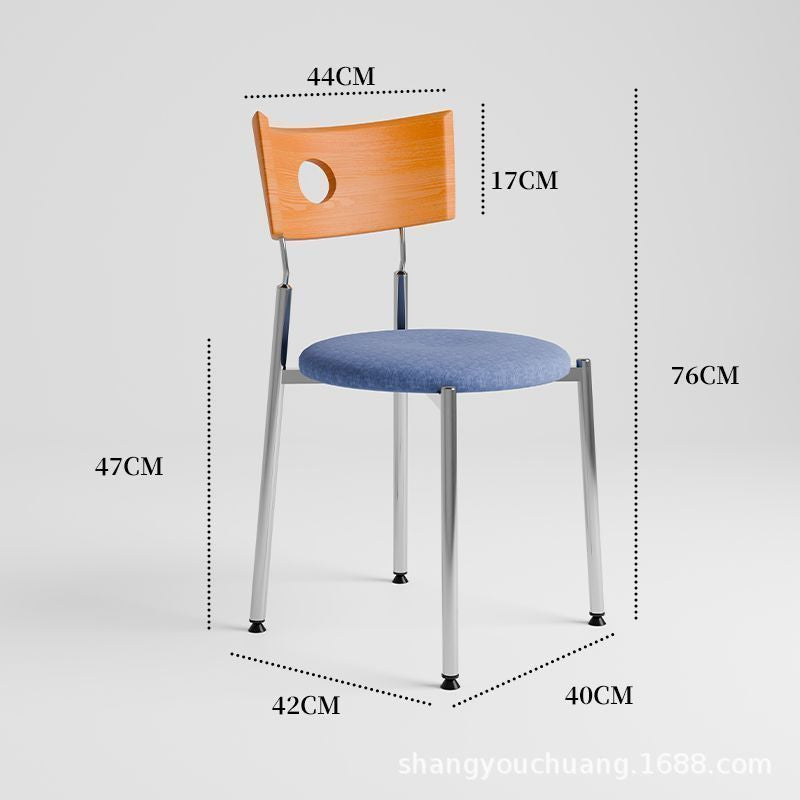 Used dining chairs, durable solid wood dining table and chairs, designer influencer minimalist high-end wabi-sabi style french retro chairs