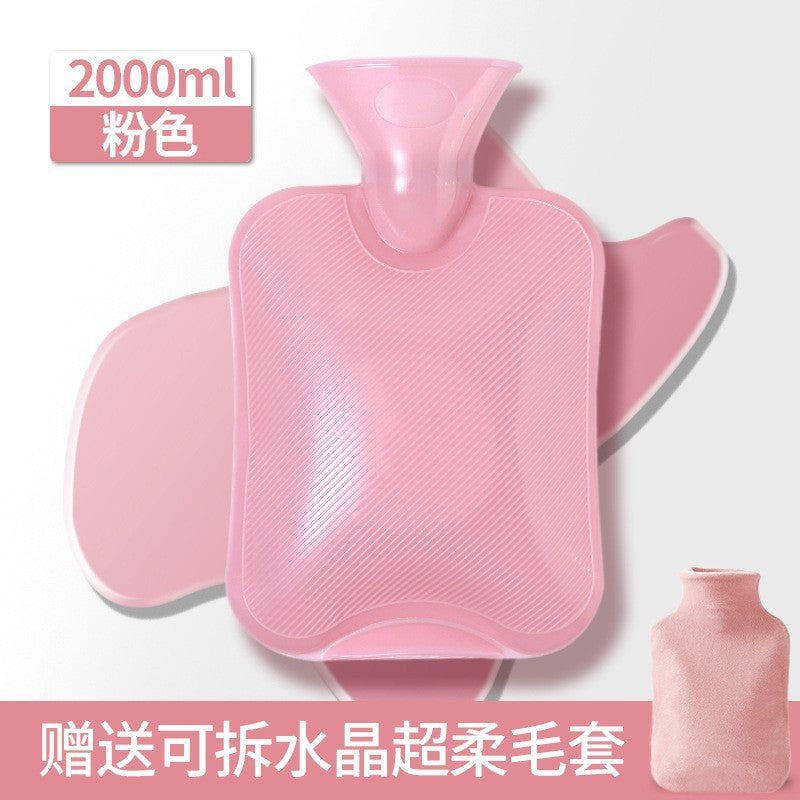 Hot water bottle, hot water, warm water, water filling, warm belly, belly application, thickened explosion-proof hot compress, bed special water filling silicone
