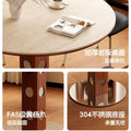 Medieval fengberg round table retro metal legs small apartment dining table scandinavian bauhaus solid wood for home slate dining table
