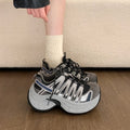 Thick sole heightened lightweight sports dad shoes women's 2026 new spring mesh white hiking shoes casual running shoes