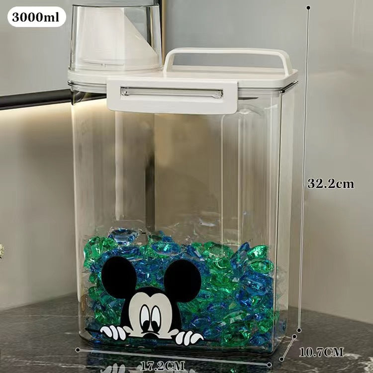 Cat Snack Storage Box Cat Food Storage Bucket Pet Snack Sealed Jar Moisture-proof Household Large Capacity Transparent Lid