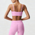 new arrival yoga clothes high waist hip lift tummy control slimming look sling beautiful back running sports intimates bra suit for women