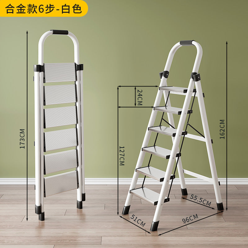 Ladder for homemultifunctional herringbone ladder foldable ladder stair stool small indoor extra thick flower stand thickened carbon steel