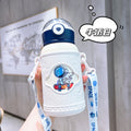 Astronaut-themed kids' insulated water bottle - 316 stainless steel straw cup, high-value design, popular online, large capacity, outdoor tumbler