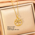 【titanium steel】trendy & minimalist lucky tree necklace for women - premium inlaid, light luxury new arrival, choker jewelry