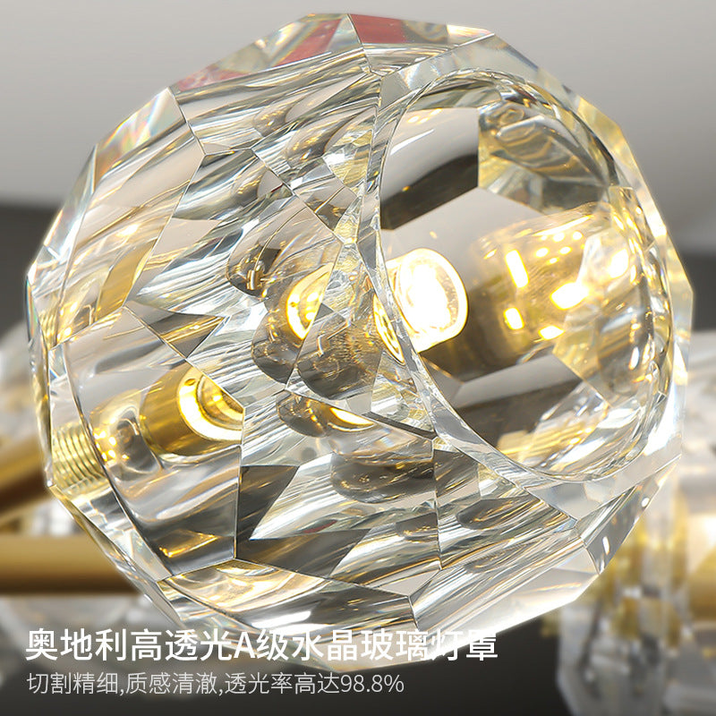 Dining room chandelier crystal magic bean molecular lamp bedroom home lighting creative Internet celebrity living room modern Xiaohongshu chandelier