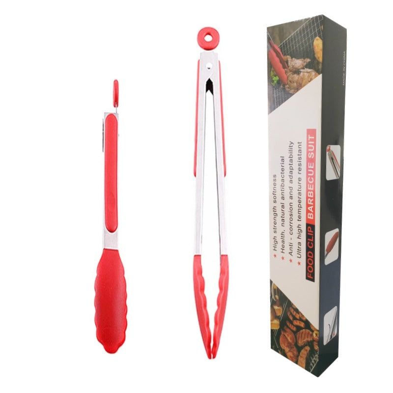 Food clip set Silicone bread clip Stainless steel food clip Camping barbecue Outdoor clip Fast food sharing clip