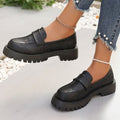 autumn new arrival: british style low-heel slip-on loafers - women's plus size export quality leather shoes for cross-border e-commerce