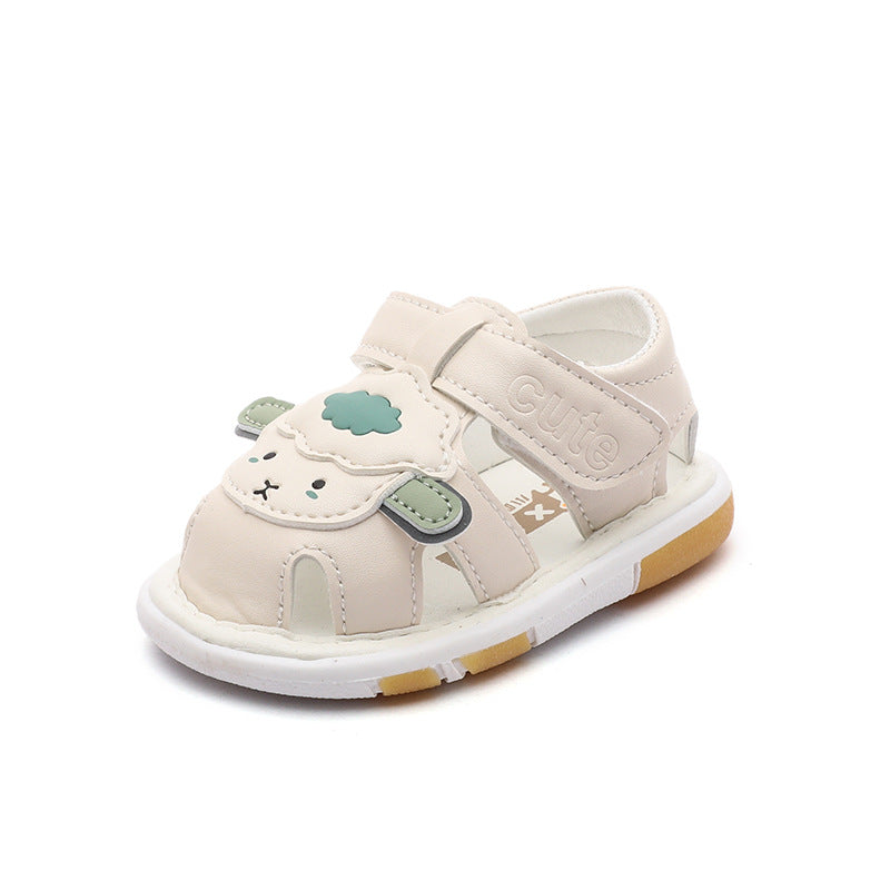 summer new arrivals: all-over soft-soled sandals for infants and toddlers (0-1-2 years) - boys' and girls' first walker sandals with squeaker feature