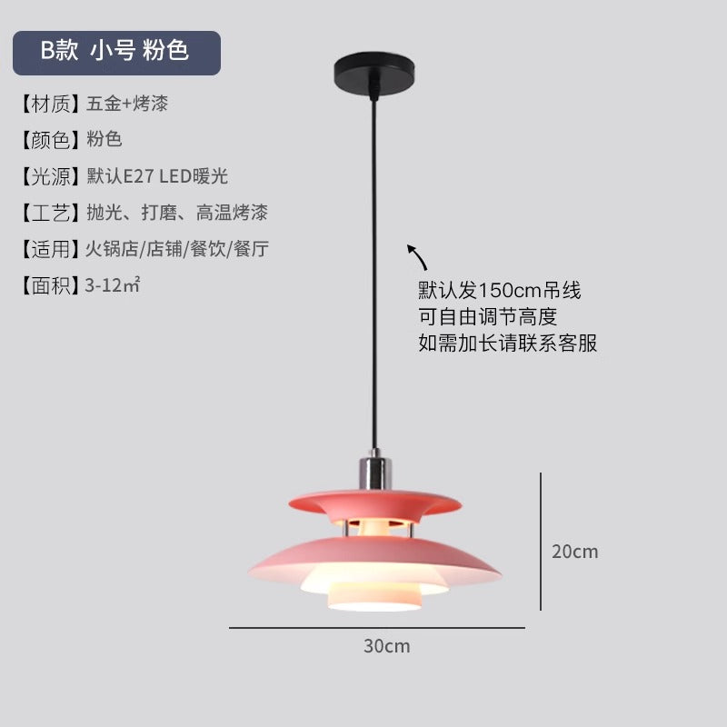 Danish Restaurant Chandelier B & B Cafe Hotel Petal Creative Bar Light Modern Simple Iron Flying Saucer Lighting