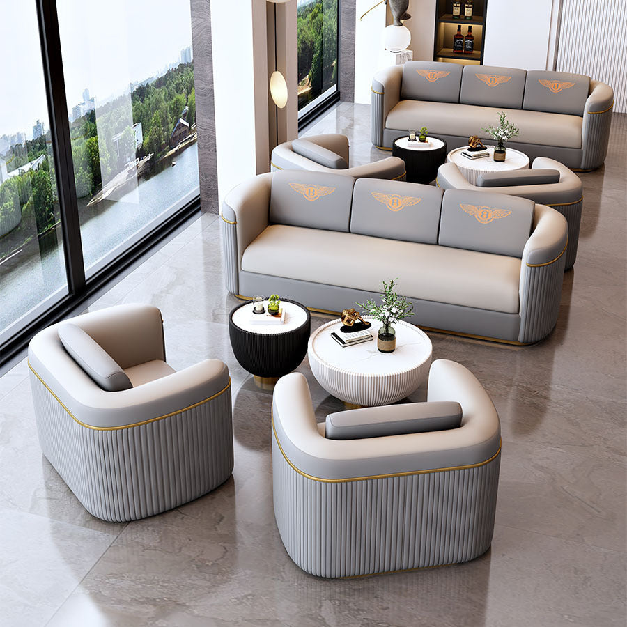 Luxury negotiation sofa chair furniture modern minimalist hotel sales department reception small office desk and chair set