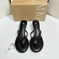 Za2025summernew arrival flip-flop sandals women's flip-flops for outer wear easiest for match round toe thin heel high heels clip