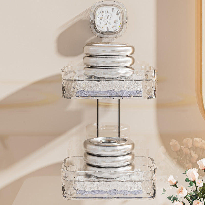 Suction cup soap dish wall-mounted for home punch-free soap dish bathroom wall drain storage rack soap rack